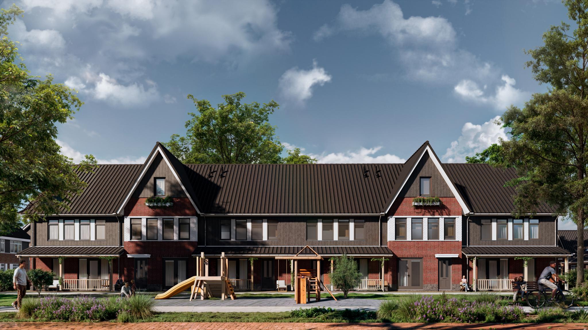 Herenhuis bnr 238-243 AI exterieur Boomgaerde, Monster